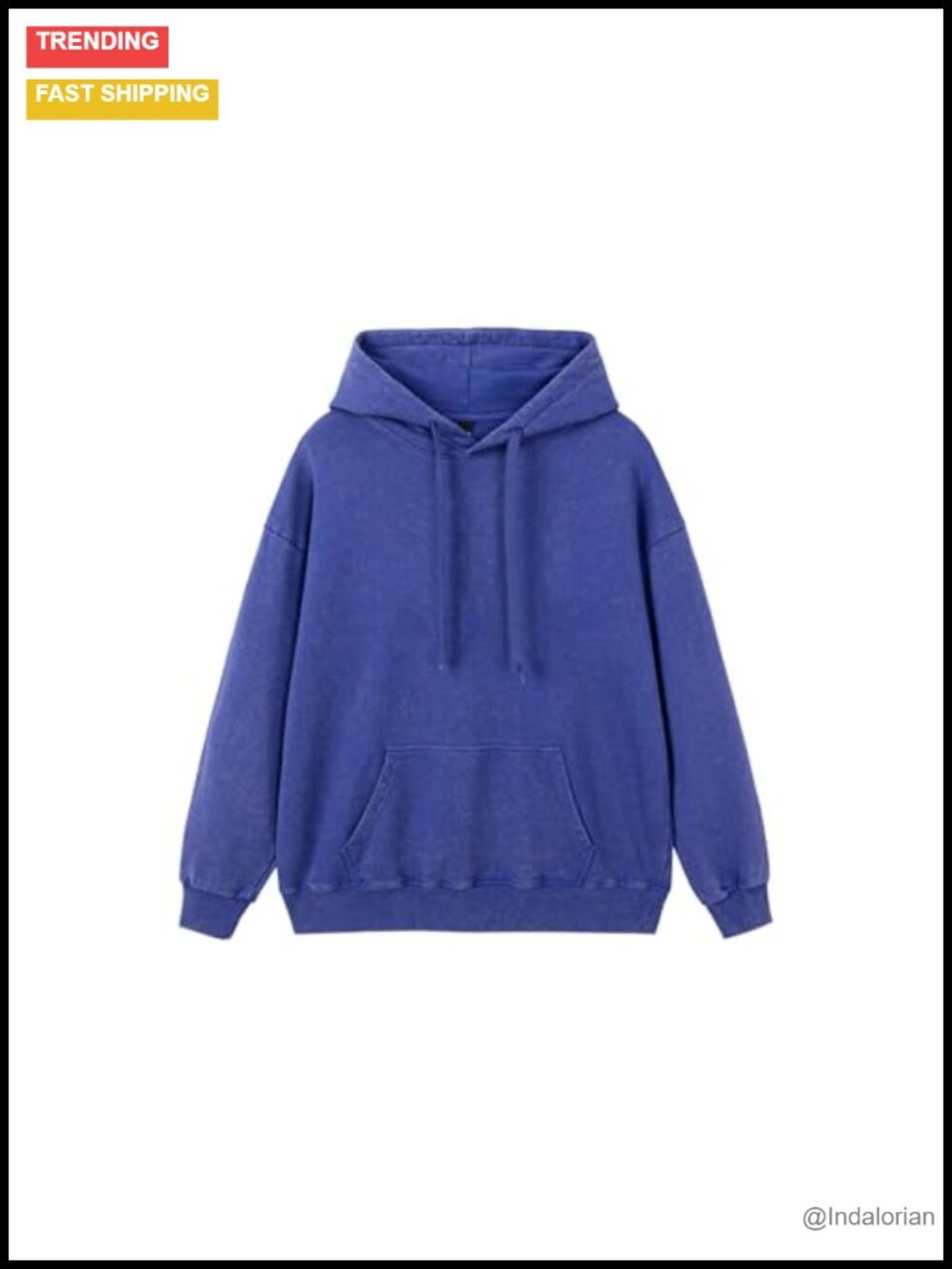 Oversized Heavyweight Cotton Hoodie Acid Wash Vintage Streetwear Pullover